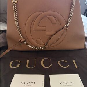 Gucci Tan Soho Leather Chain Shoulder Bag